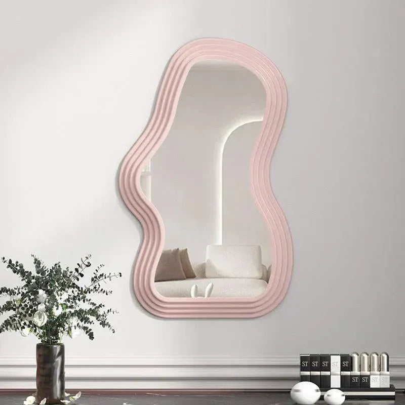Irregular-Shaped Decorative Wall Mirror With Frame