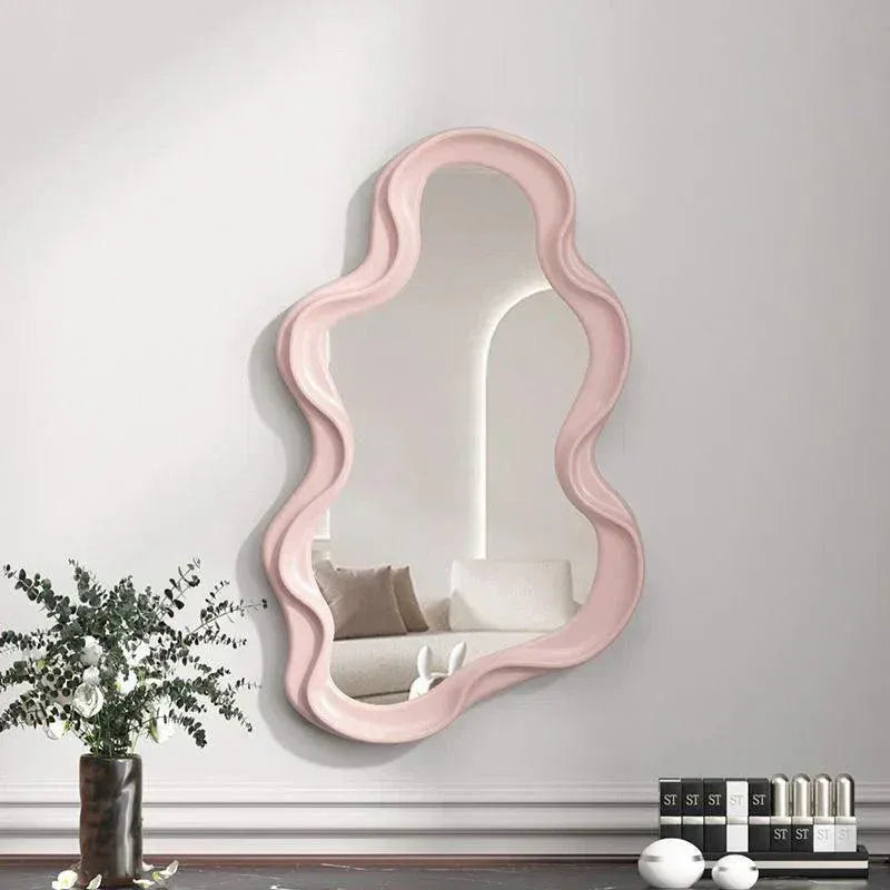 Irregular-Shaped Decorative Wall Mirror With Frame