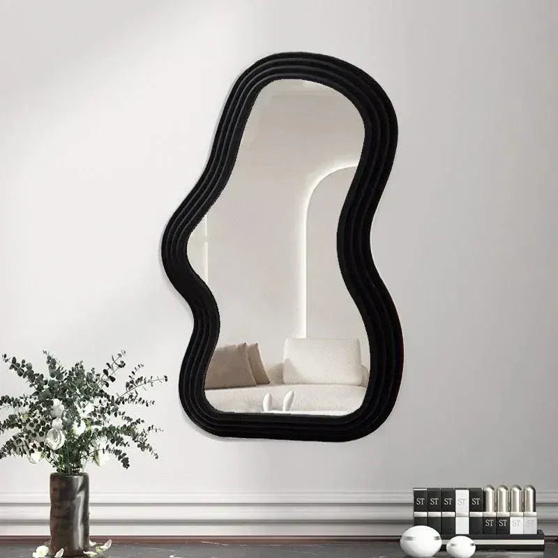 Irregular-Shaped Decorative Wall Mirror With Frame